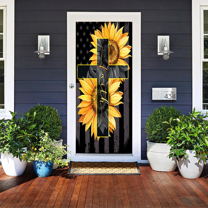 DoorFoto Door Cover Flower Faith