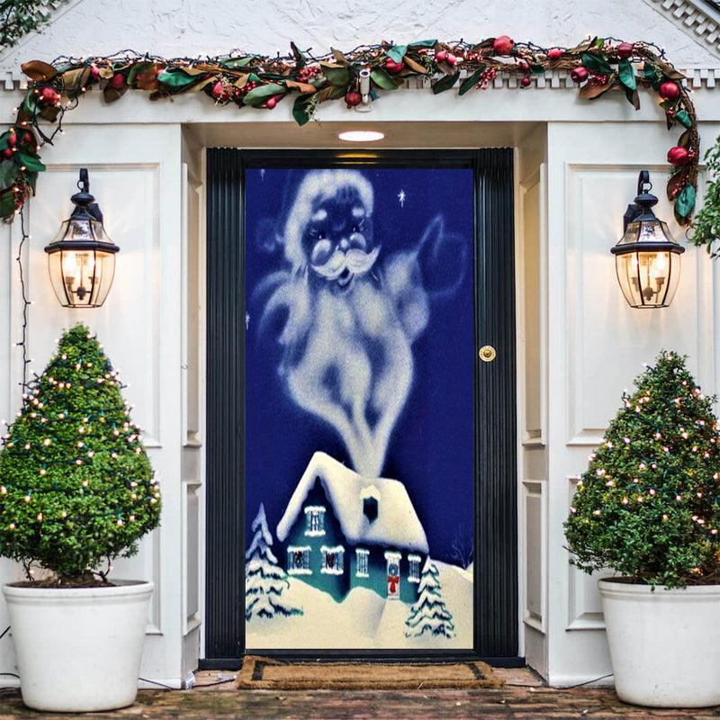 DoorFoto Door Cover Santa Smoke