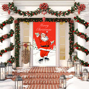 DoorFoto Door Cover Skating Santa