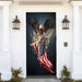 DoorFoto Door Cover Bald Eagle American Flag