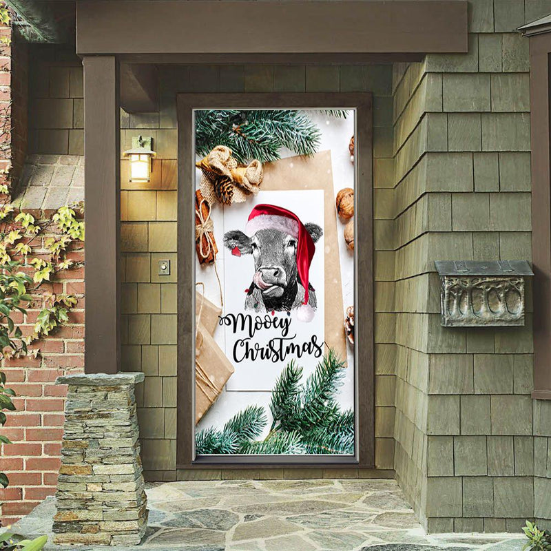 DoorFoto Door Cover Mooey Christmas