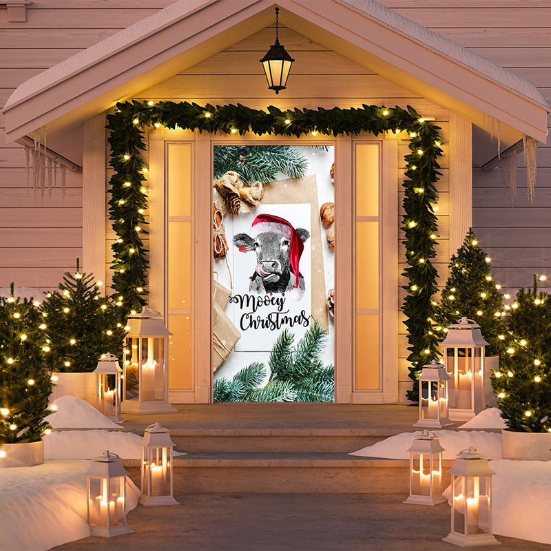DoorFoto Door Cover Mooey Christmas