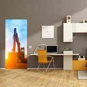 DoorFoto Door Cover Kids Excavator Door Cover