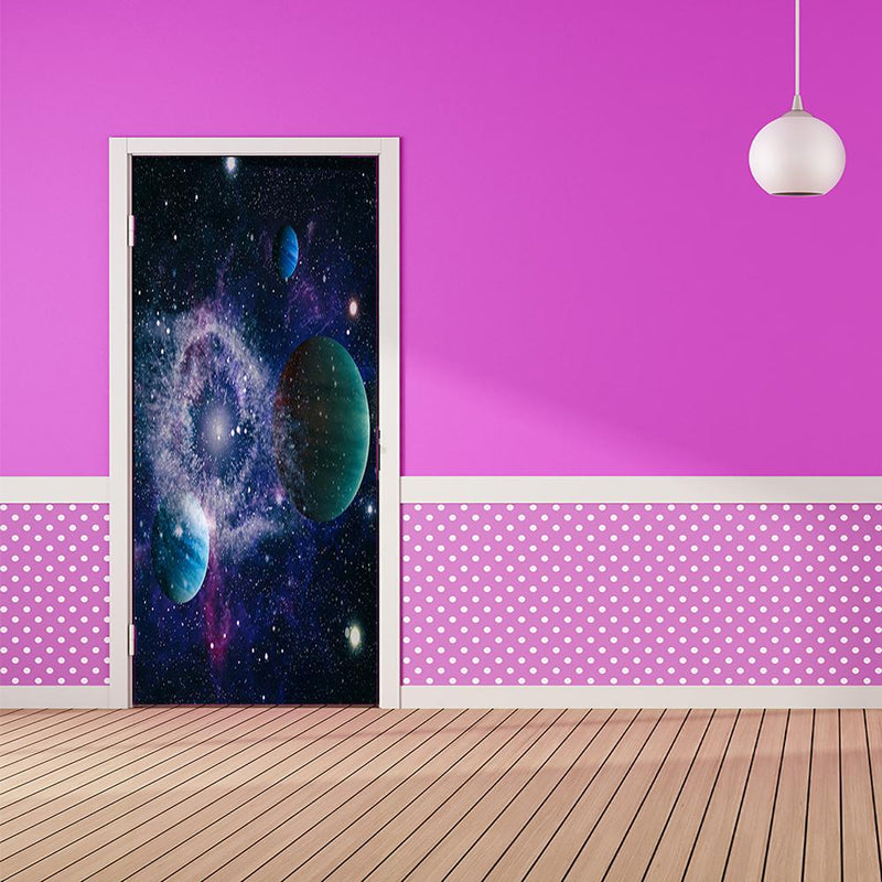 DoorFoto Door Cover Galaxy Decorations
