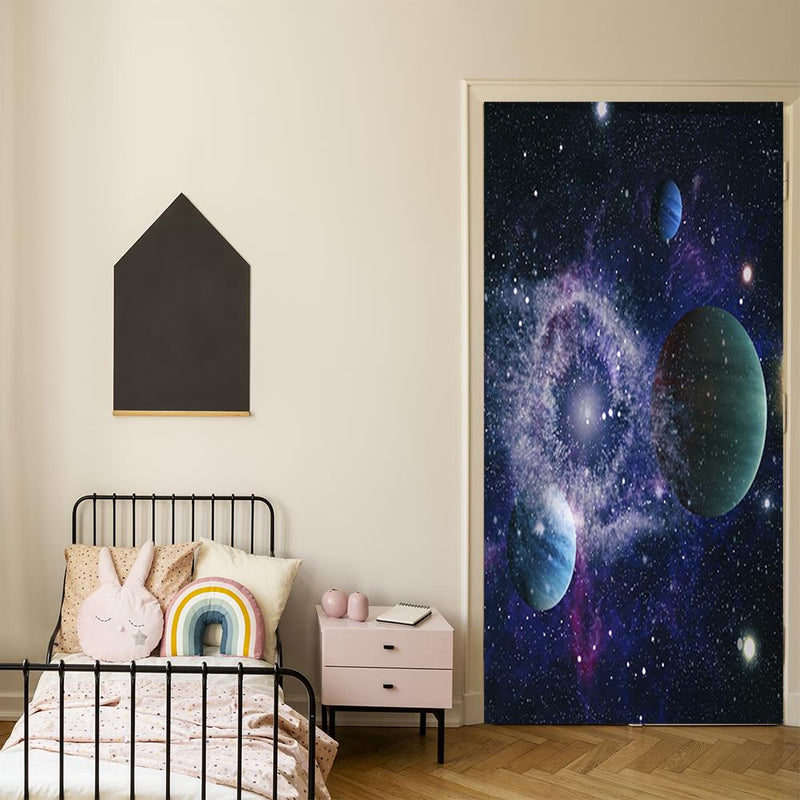 DoorFoto Door Cover Galaxy Decorations