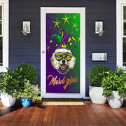 DoorFoto Door Cover Mardi Gras Dog