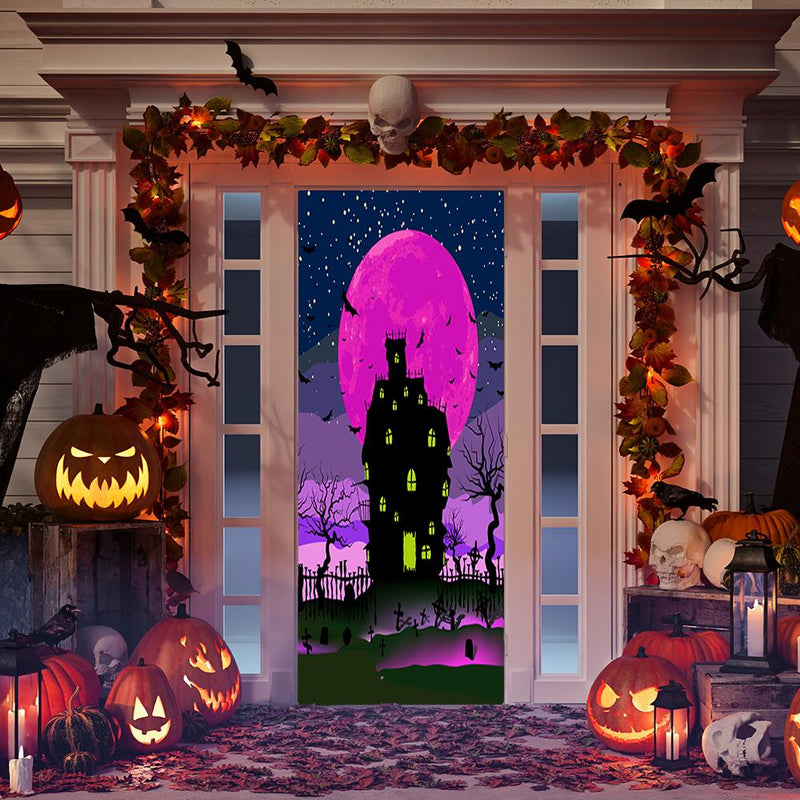 DoorFoto Door Cover Haunted House