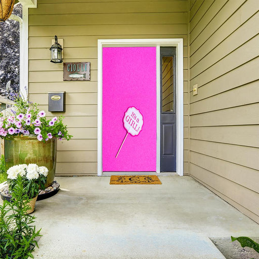 DoorFoto Door Cover Customizable - It's a Girl - Pink Lollipop