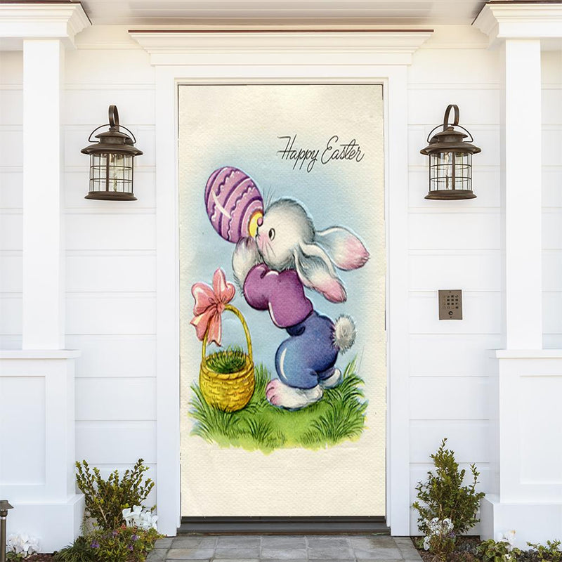 DoorFoto Door Cover Vintage Baby Bunny