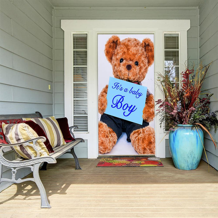 DoorFoto Door Cover It's a Boy - Teddy Bear