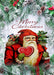 DoorFoto Door Cover Santa Claus Fabric