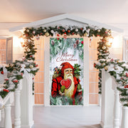 DoorFoto Door Cover Santa Claus Fabric