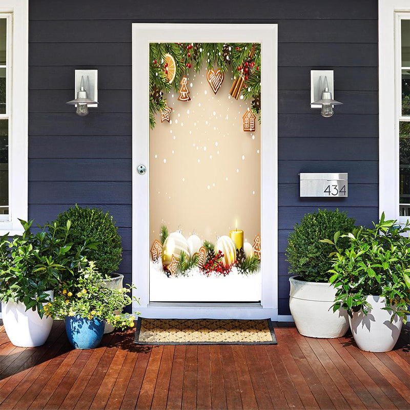 DoorFoto Door Cover Customizable - Christmas Fir