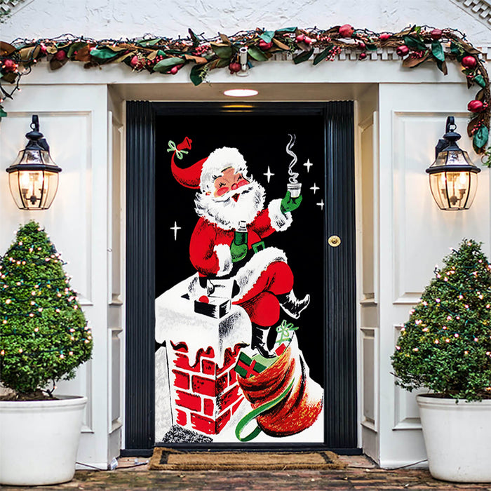 DoorFoto Door Cover Latte Santa