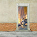 DoorFoto Door Cover Venetian Mask with Glass of Champagne