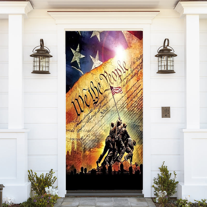 DoorFoto Door Cover July 4 Decor