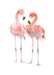 DoorFoto Door Cover Flamingo Couple