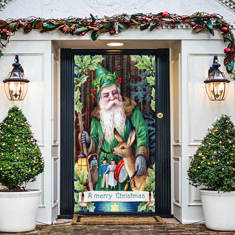 DoorFoto Door Cover VIntage Christmas