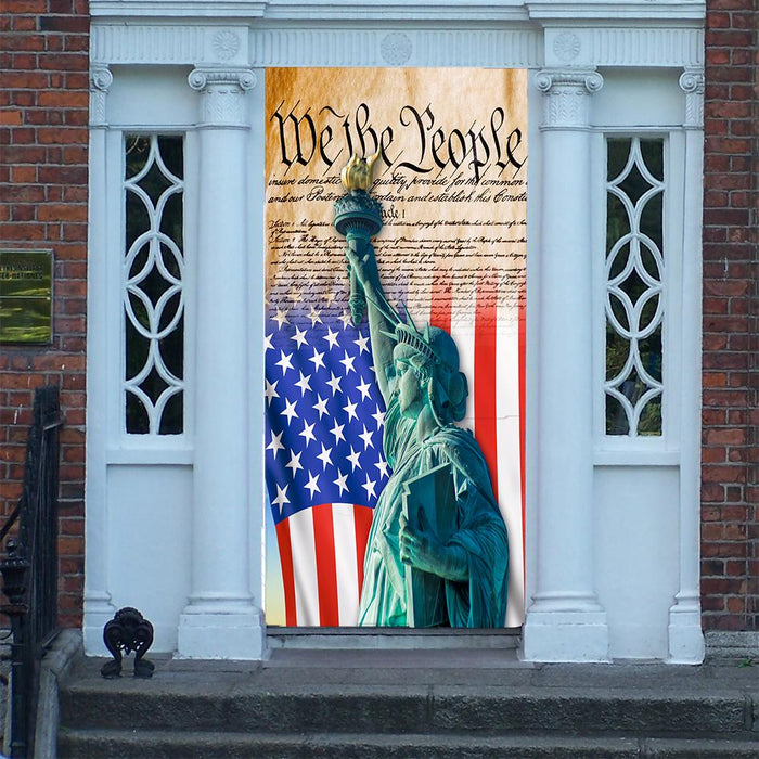 DoorFoto Door Cover Lady Liberty - We the People