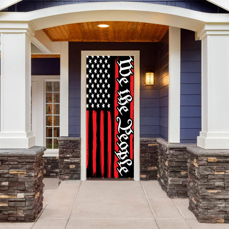 DoorFoto Door Cover Patriotic Door Swag