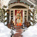 DoorFoto Door Cover Kissing Santa