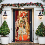 DoorFoto Door Cover Kissing Santa