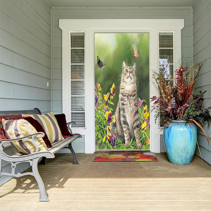 Wild Wings Door Cover Outdoor Cat Decor