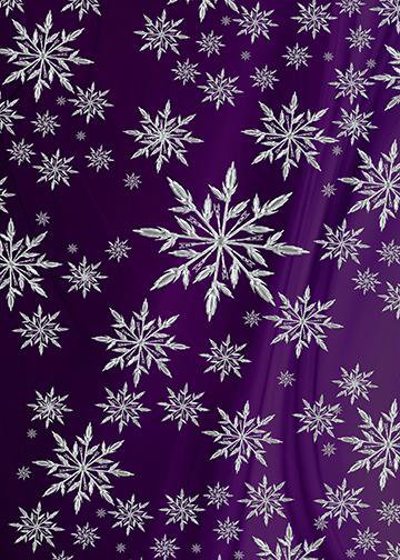 DoorFoto Door Cover Snowflakes on Purple