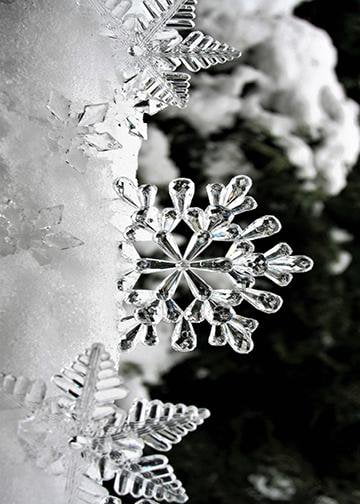 DoorFoto Door Cover Christmas Ice Snowflakes