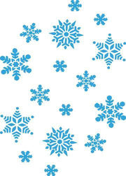 DoorFoto Door Cover Blue Snowflakes