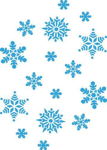 DoorFoto Door Cover Blue Snowflakes