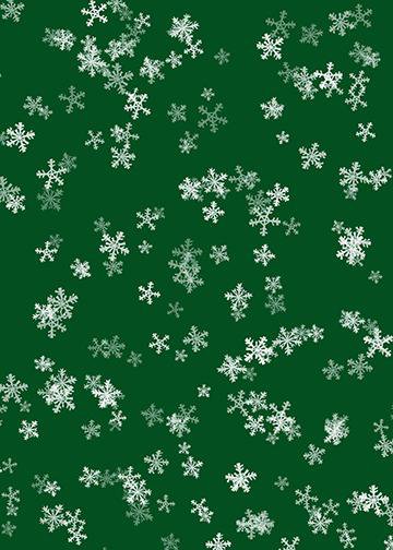 DoorFoto Door Cover Snowflakes on Green Background