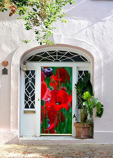 DoorFoto Door Cover Poppy Art