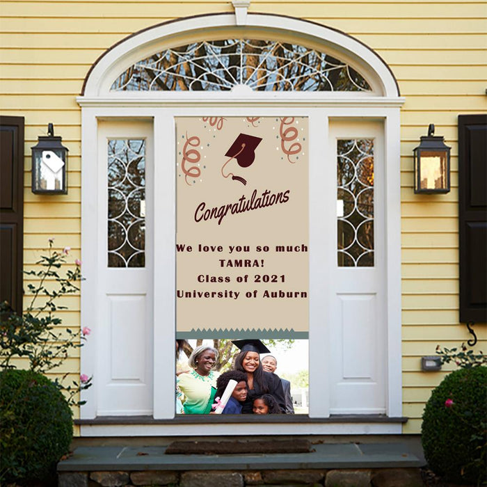 DoorFoto Door Cover Customizable - Congrats Grad Banner