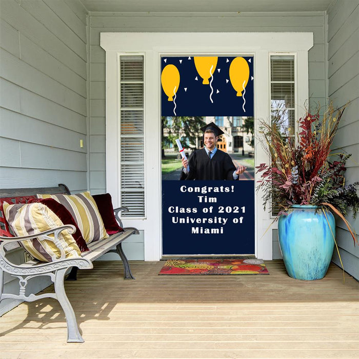 DoorFoto Door Cover Customizable - Graduation Photo Banner