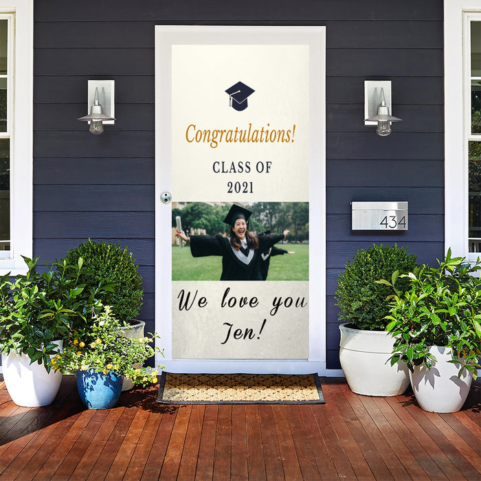 DoorFoto Door Cover Customizable - Congrats Sign