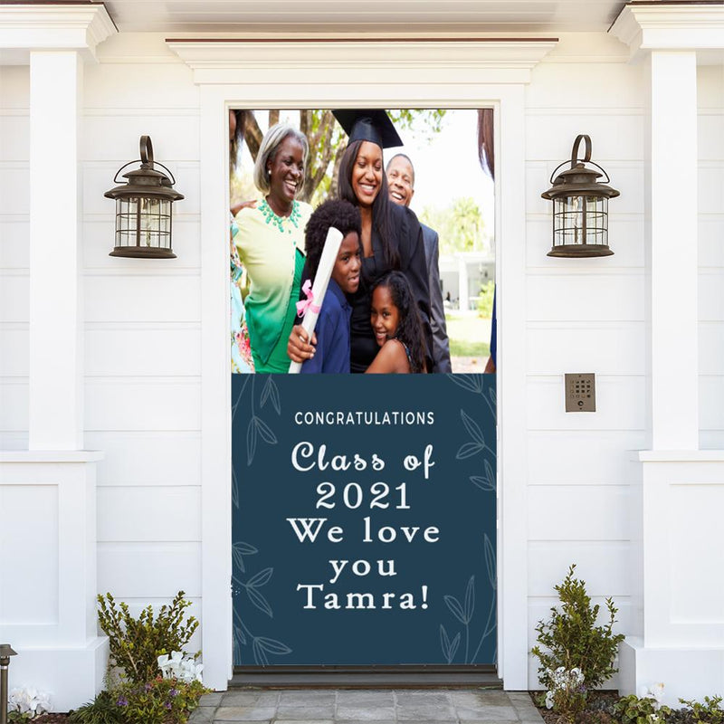 DoorFoto Door Cover Customizable -  Fabric Graduation Banner
