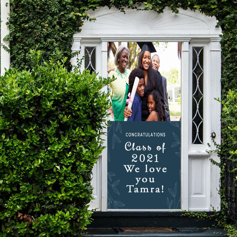 DoorFoto Door Cover Customizable -  Fabric Graduation Banner