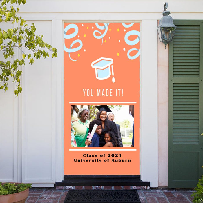 DoorFoto Door Cover Customizable - Graduation Picture Banner