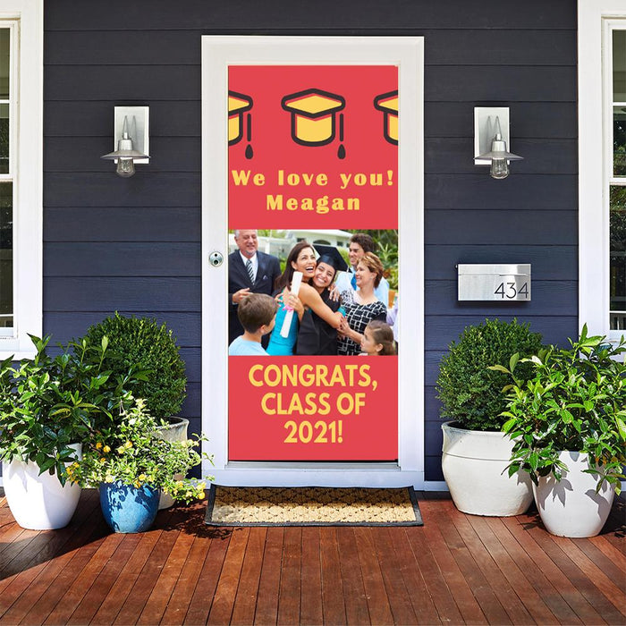 DoorFoto Door Cover Customizable - Grad Party Sign