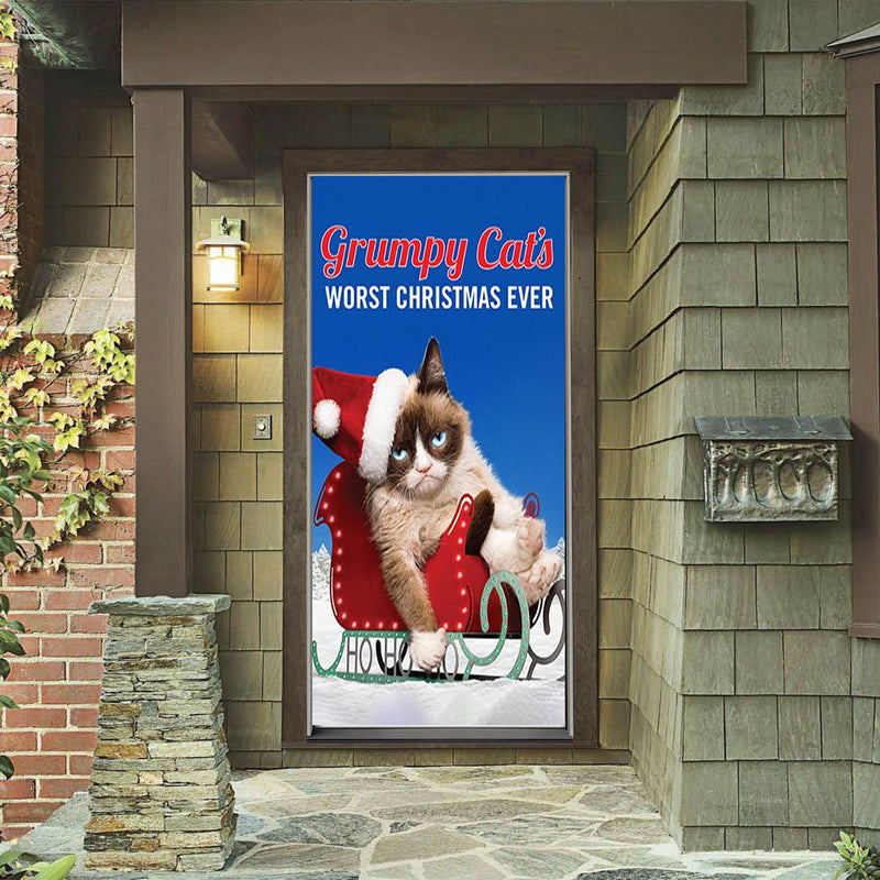 Grumpy Cat Door Cover Grumpy Cat Sleigh