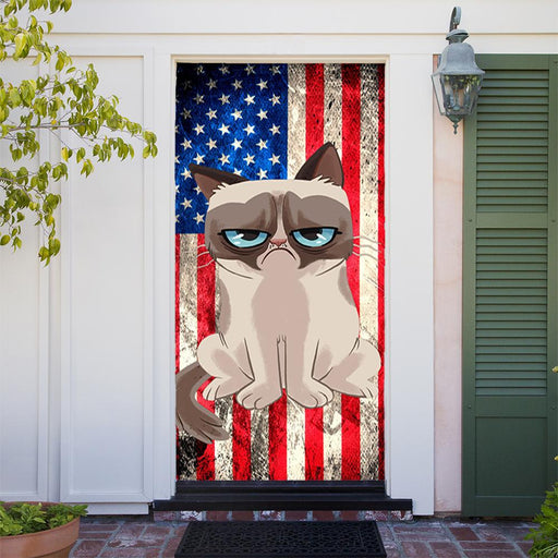 Grumpy Cat Door Cover American Grumpy Cat