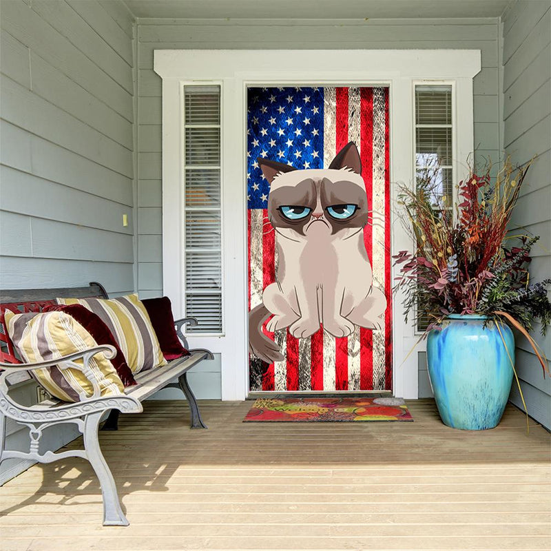 Grumpy Cat Door Cover American Grumpy Cat