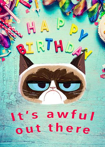 grumpy cat birthday cake meme