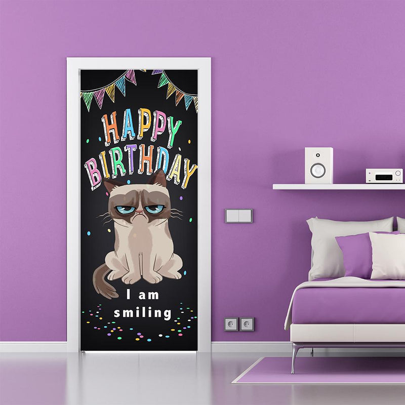 Grumpy Cat Door Cover Birthday Meme