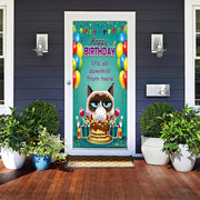 Grumpy Cat Door Cover Downhill Grumpy