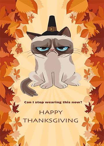 Grumpy Cat Door Cover Grumpy Thanksgiving