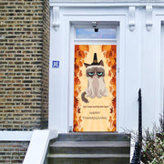 Grumpy Cat Door Cover Grumpy Thanksgiving