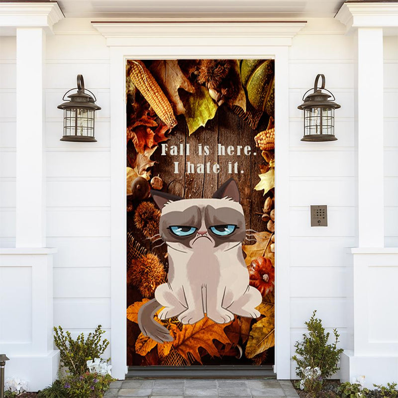 Grumpy Cat Door Cover Fall Hater