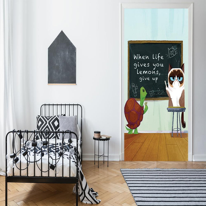 Grumpy Cat Door Cover Grumpy Lemons